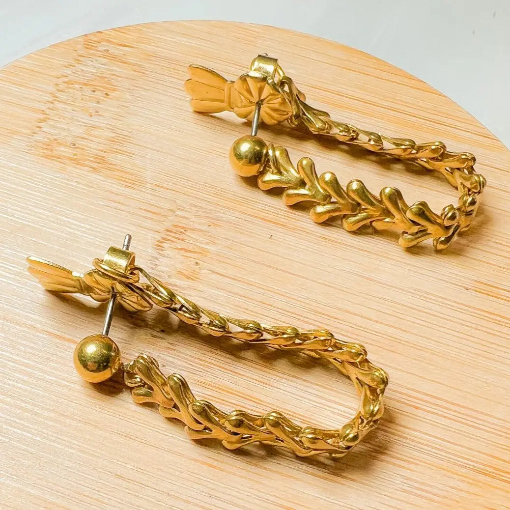 Roman Chain Link Earrings