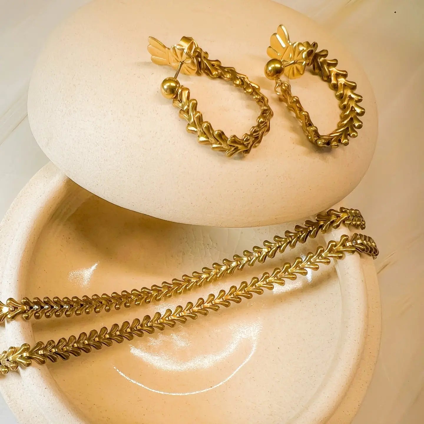 Roman Chain Link Earrings