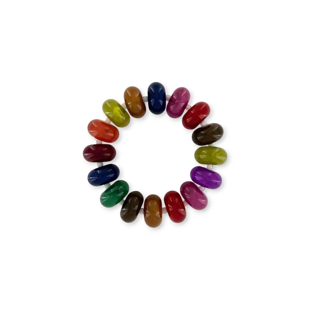 Rondelle Bead Stretch Bracelet Fall Multi