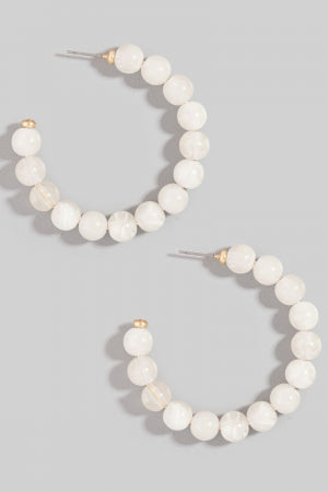 Resin Ball Bead Hoops
