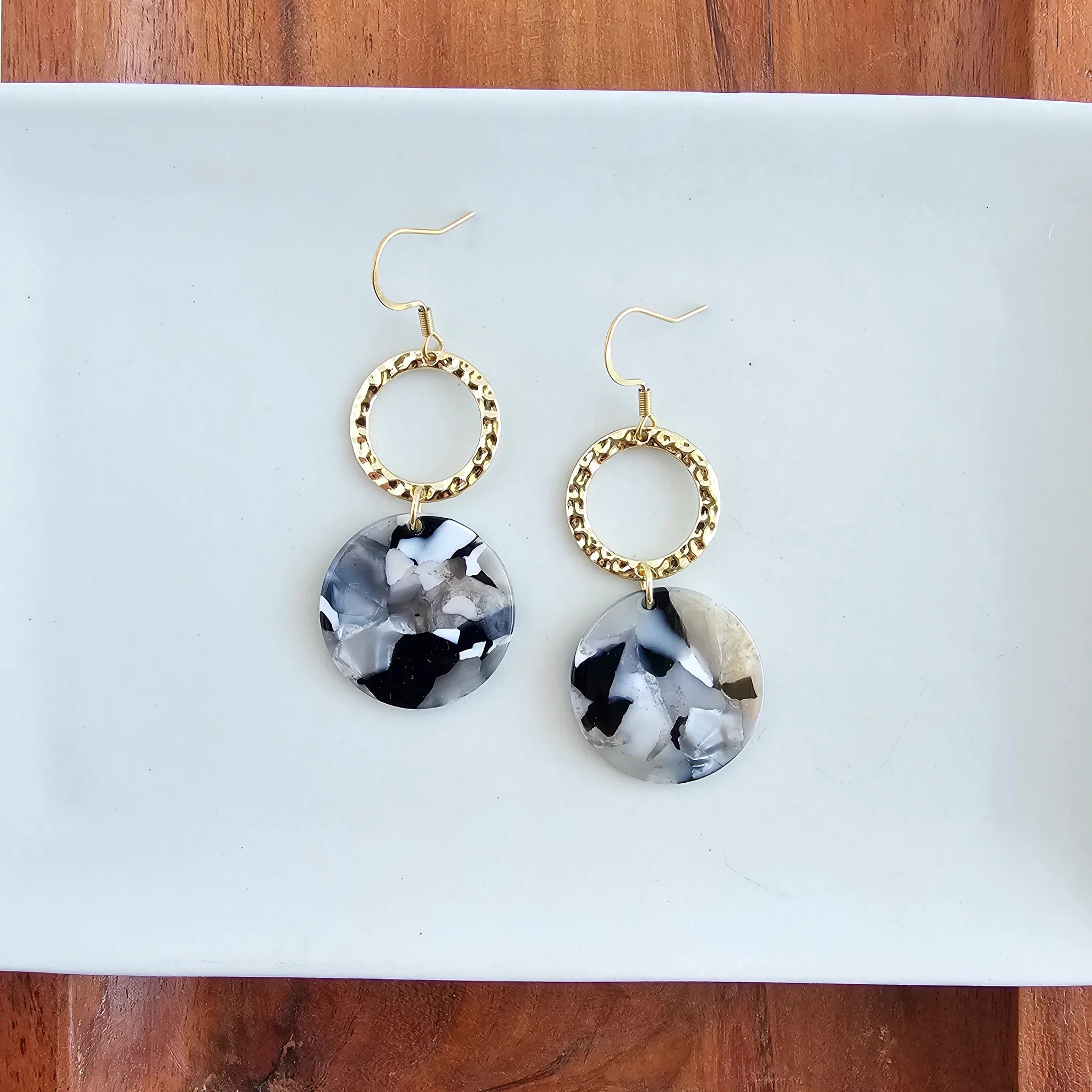 Rylee Earrings Ivory/Slate