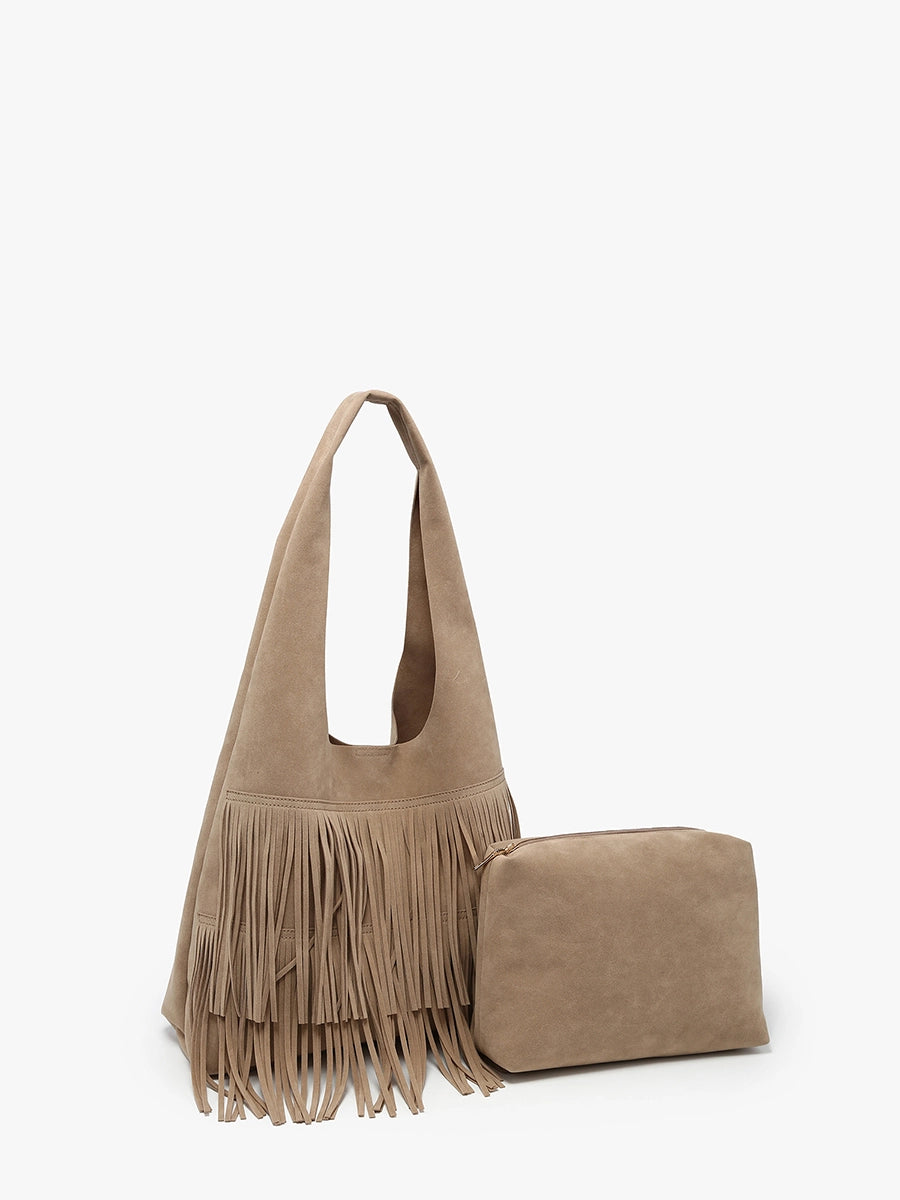 Samara Suede Fringe Tote