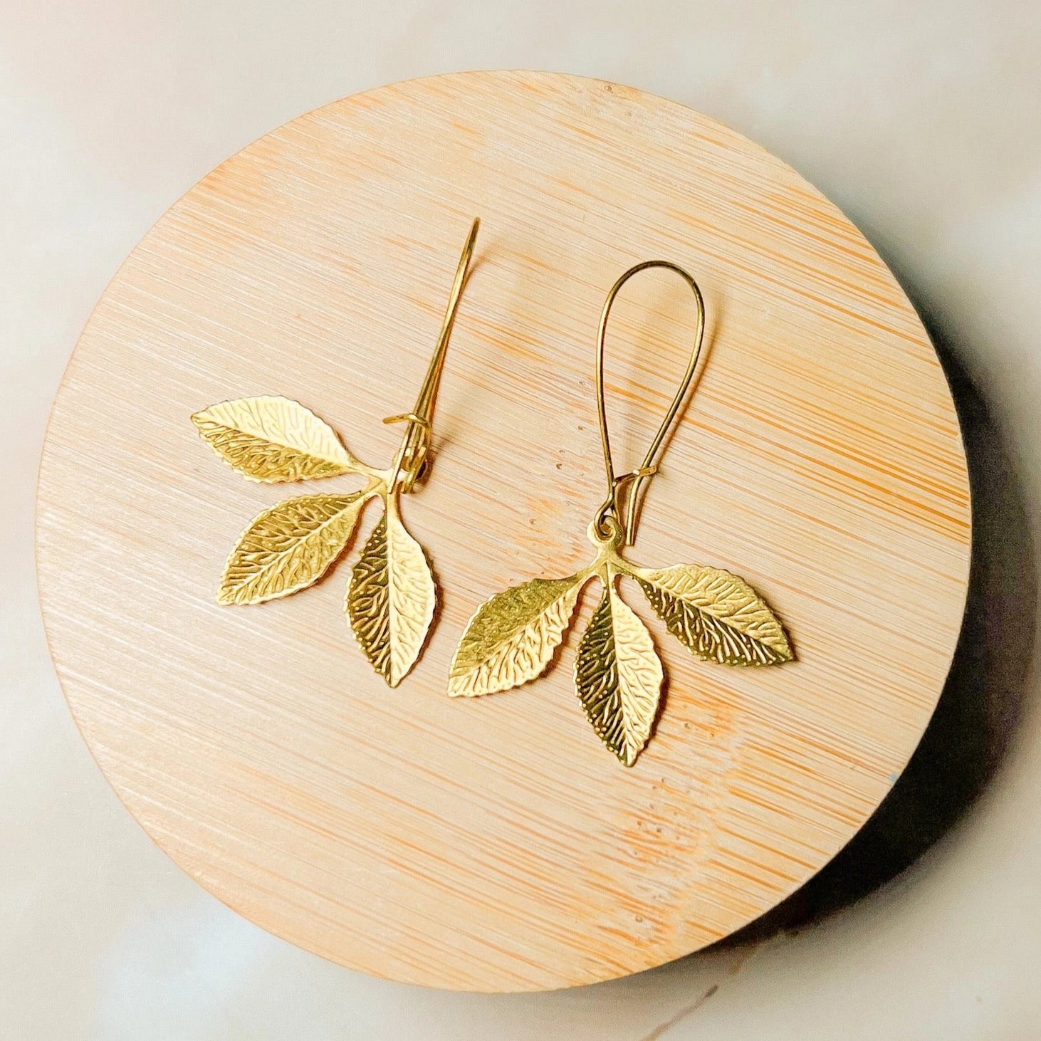 Sassafrass Leaf Wire Earrings