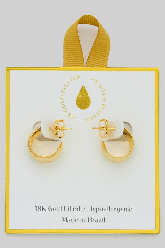 Gold Scoop Hoops