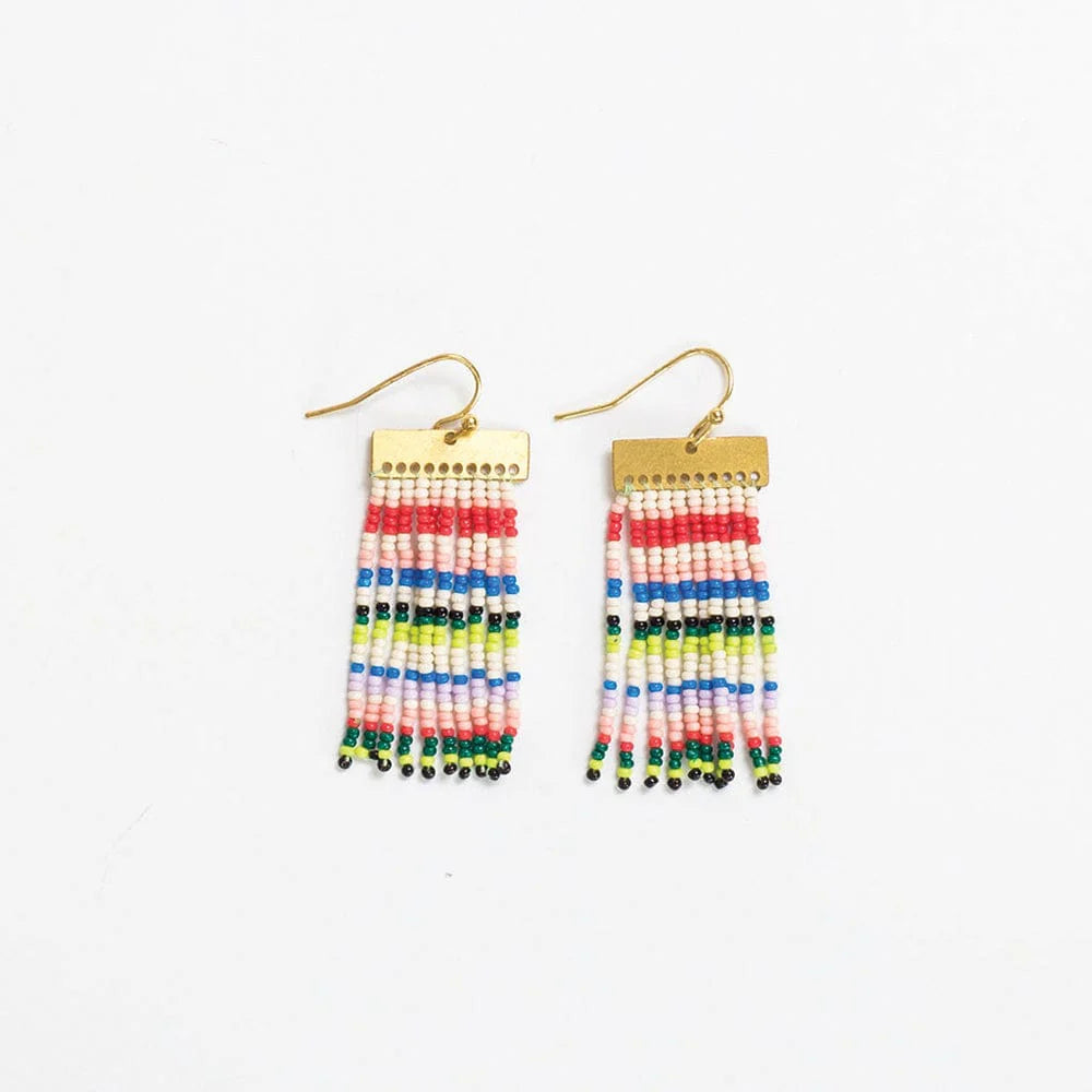 Scout Mixed Bead Fringe Earrings Rio