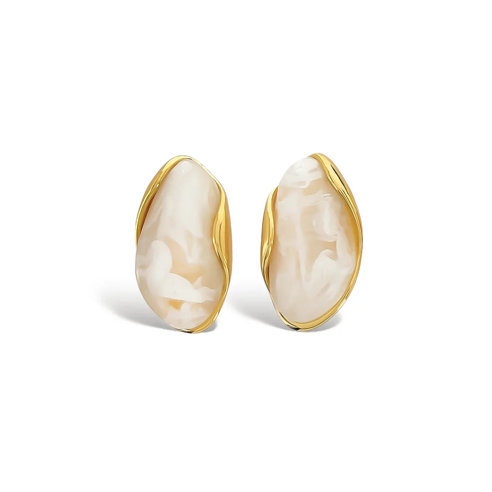 Sculpted Marbled Earrings