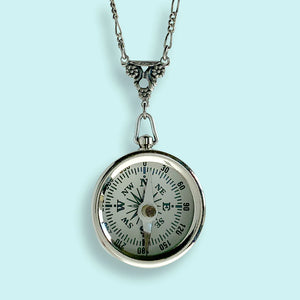 Silver Compass Garden Necklace
