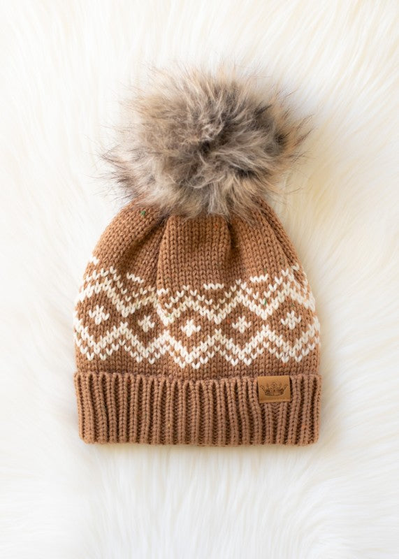 Speckled Diamond Pom Hat