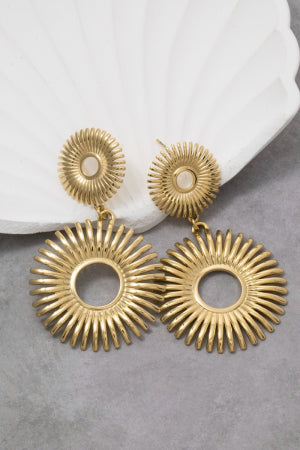 Sunburst Double Drop Earrings