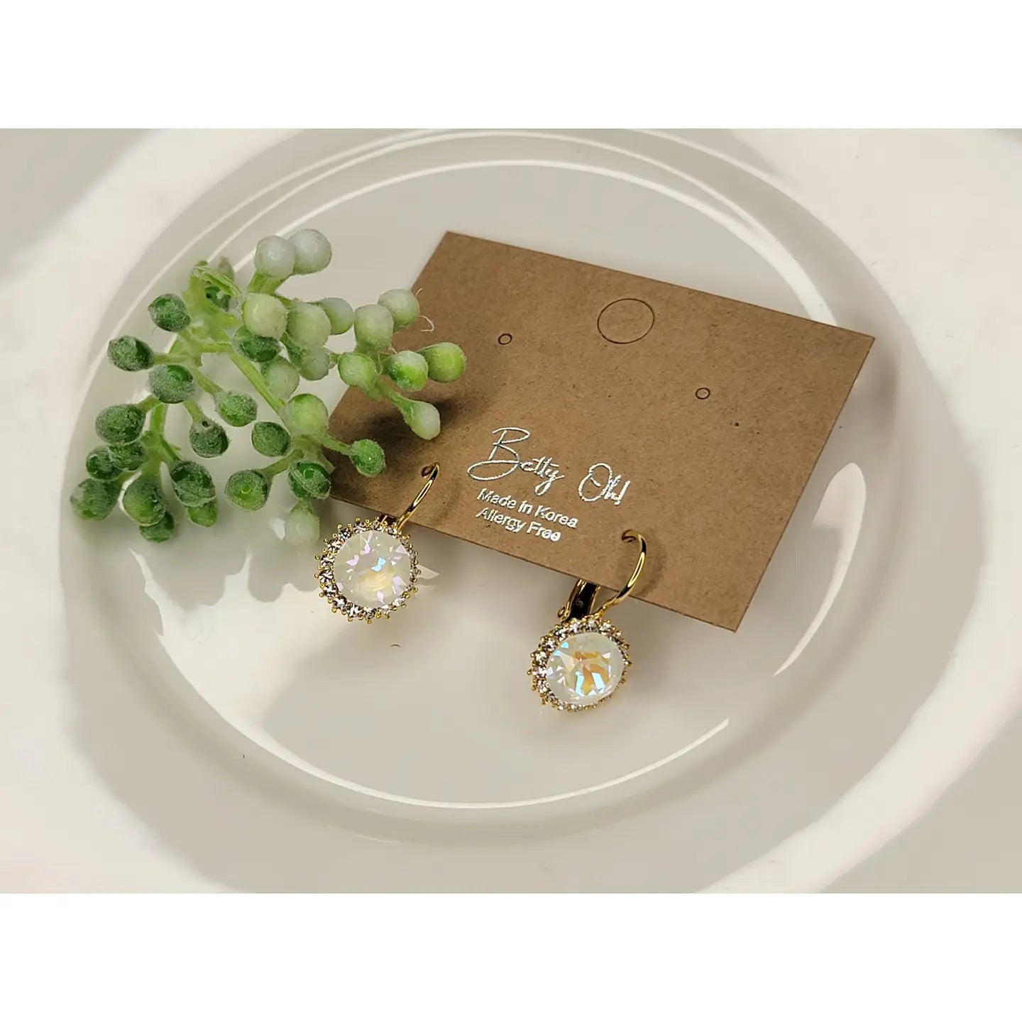 Crystal Halo Dangle Earrings