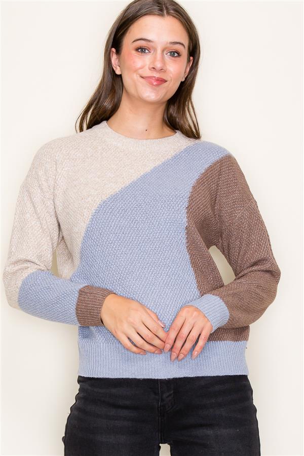 Tandy Textured Colorblock Sweater