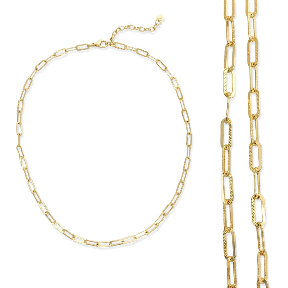 Textured Paperclip Necklace