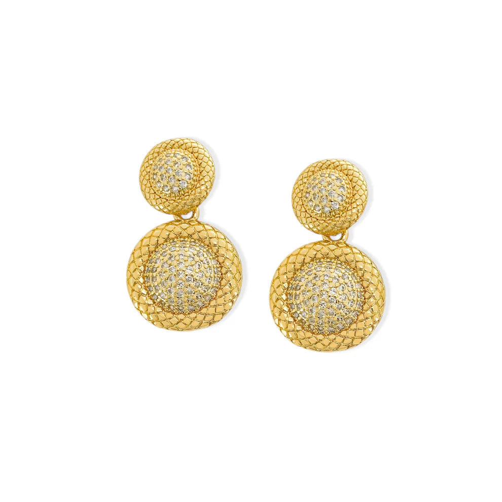 Textured Double Circle Earrings