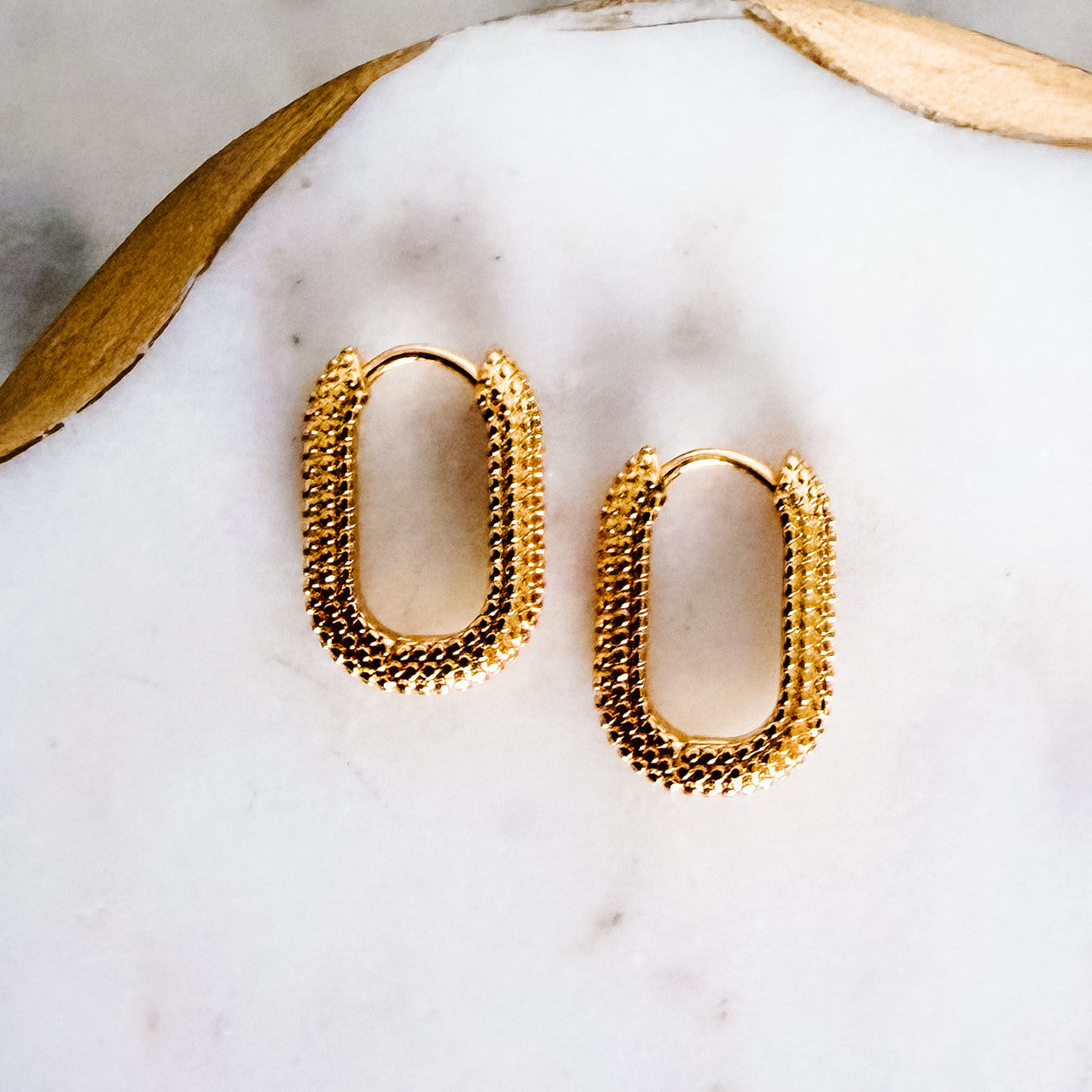 Textured Oval Hoops