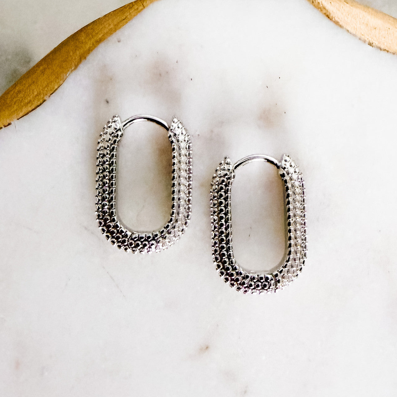 Textured Oval Hoops