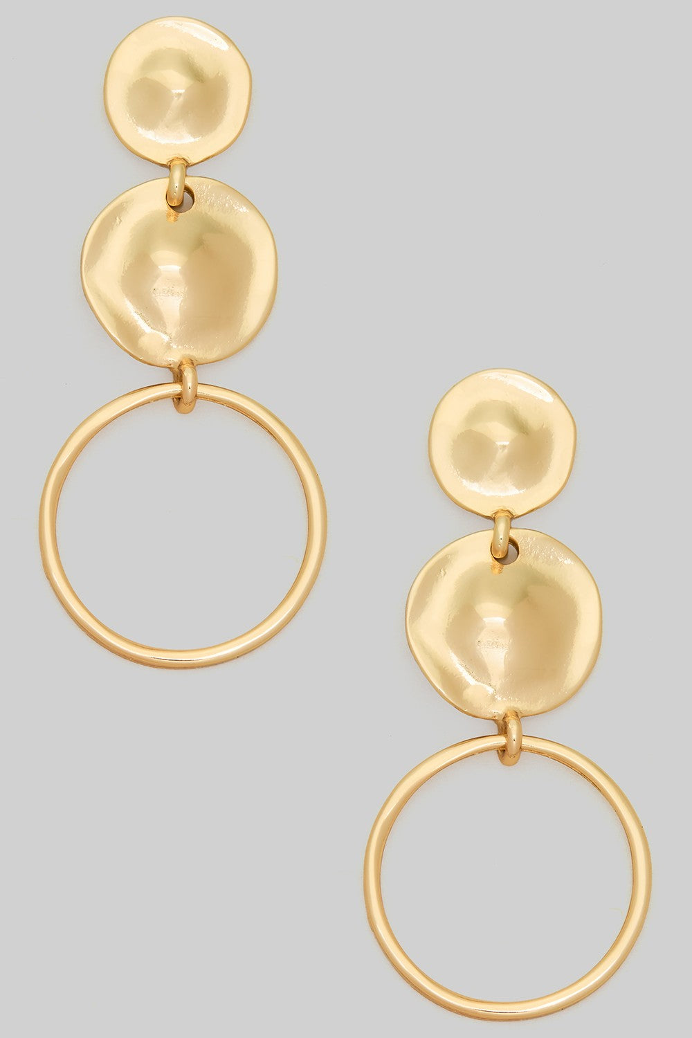 Tiered Circular Drop Earrings