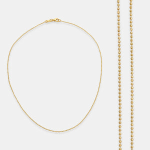 Gold Tiny Ball Chain Necklace