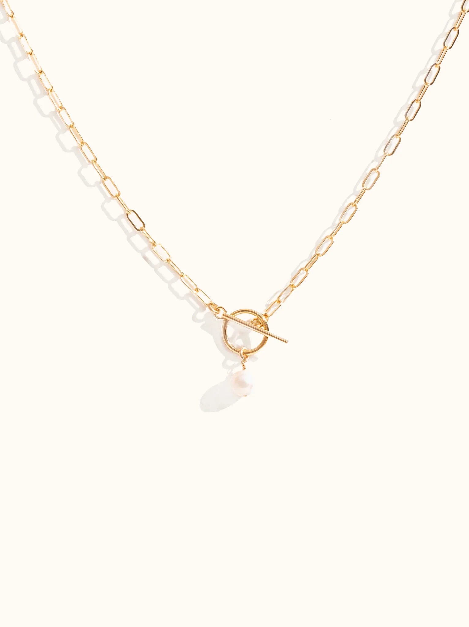 Toggle Pearl Necklace