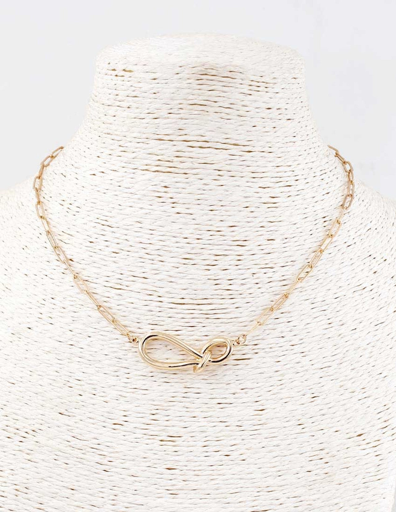 Twist Knot Pendant Necklace