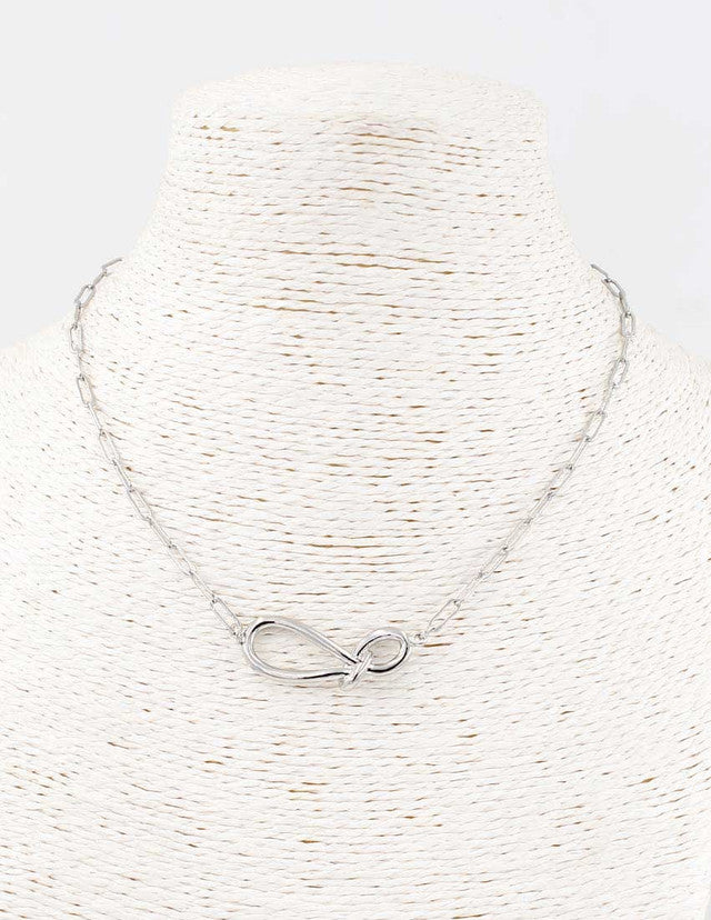 Twist Knot Pendant Necklace