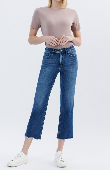 Victoria H. Rise Crop Straight Jean