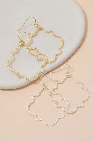 Wavy Cut Out Dangle Earrings