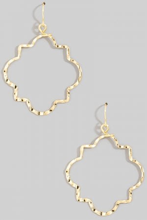 Wavy Cut Out Dangle Earrings