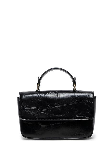 Wilma Croc Flap Handle Bag