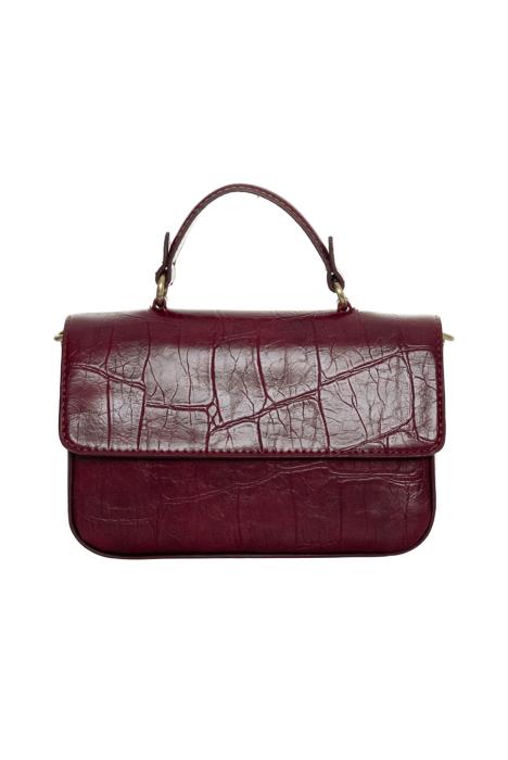 Wilma Croc Flap Handle Bag