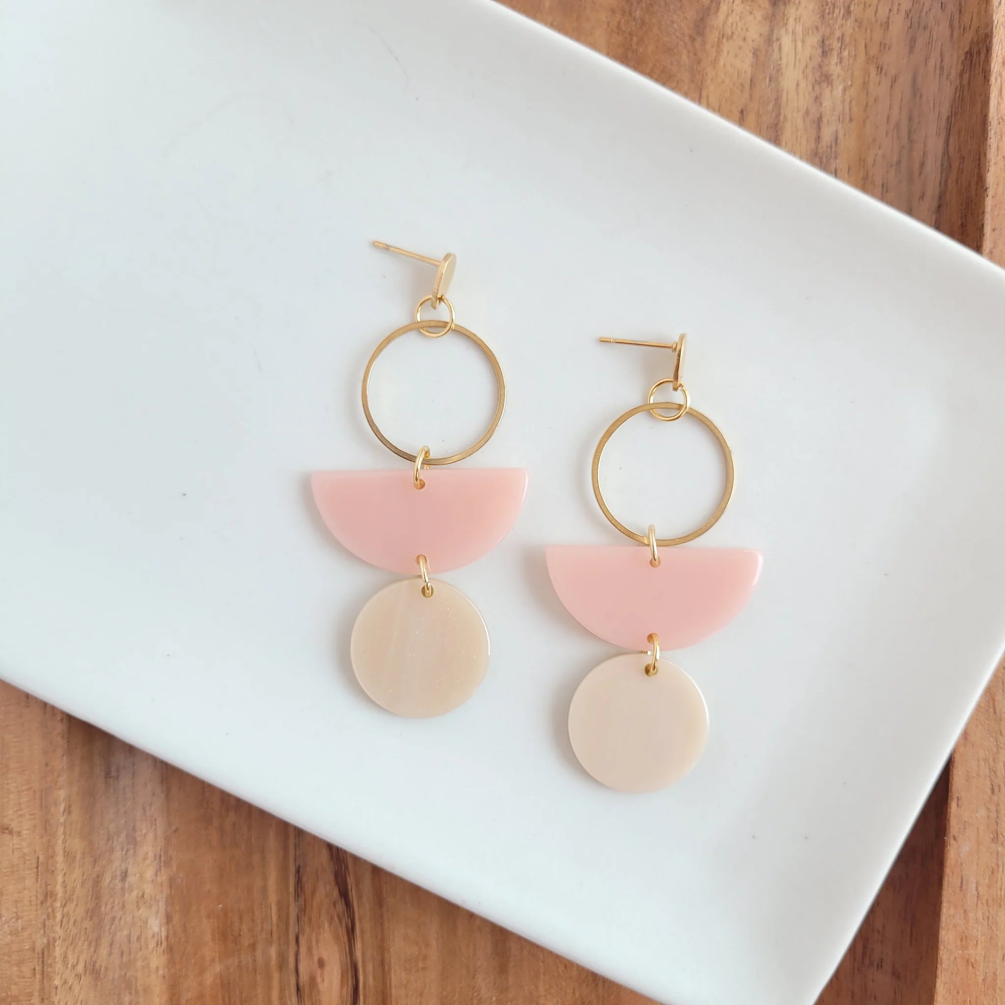 Wren Earrings Blush/Linen