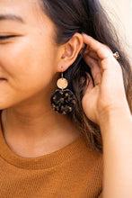 Zoey Earrings Black & Bronze