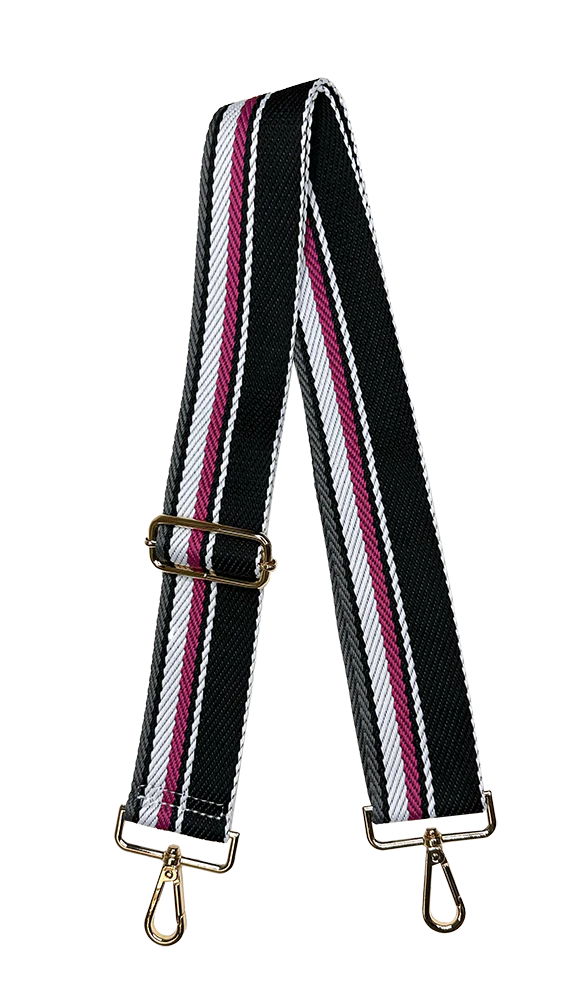 Handbag Strap- Large Stripe Black