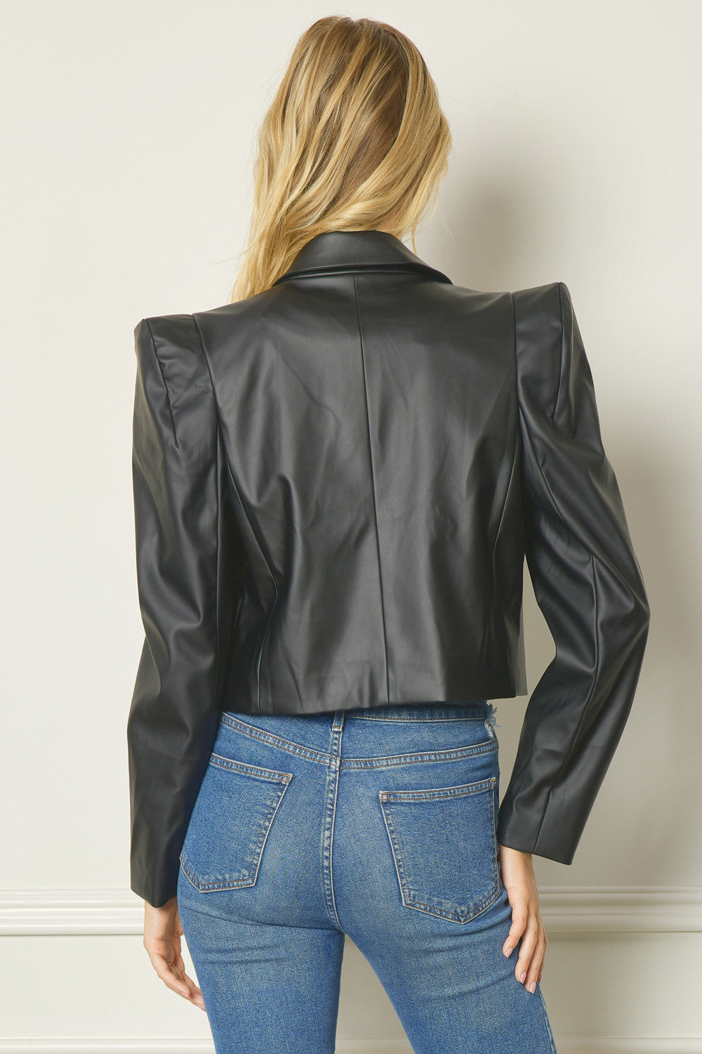 Jessie Cropped Faux Leather Jacket FINAL SALE