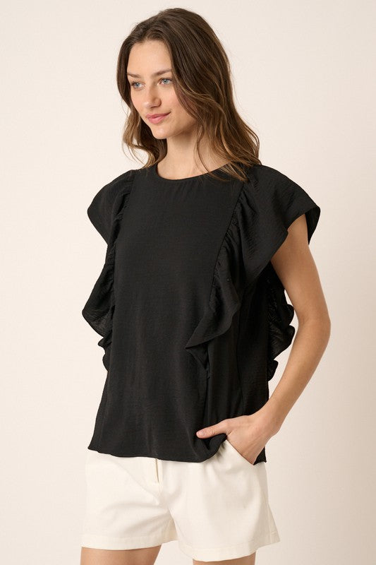 Lindsey Ruffle Front Top