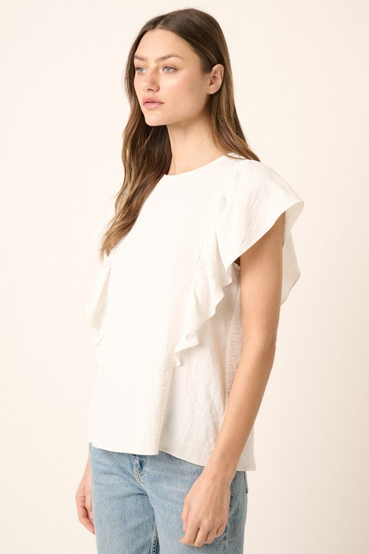 Lindsey Ruffle Front Top