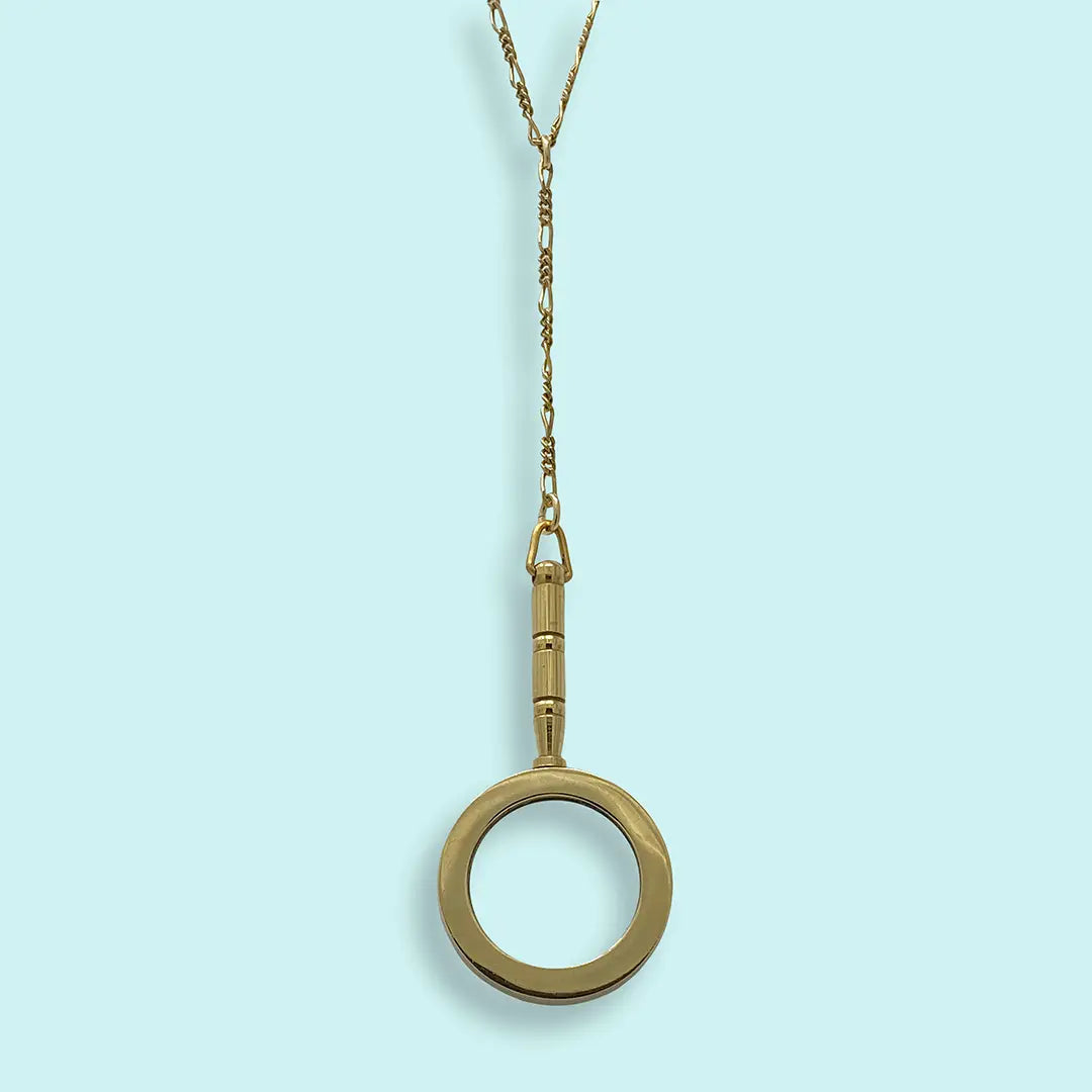 Long Y Drop Magnifying Glass Necklace