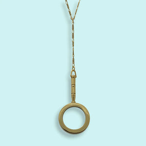 Long Y Drop Magnifying Glass Necklace