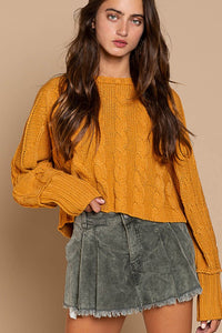 Sarah Cropped Cable Sweater FINAL SALE