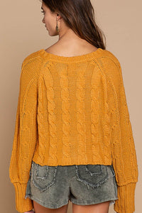 Sarah Cropped Cable Sweater FINAL SALE