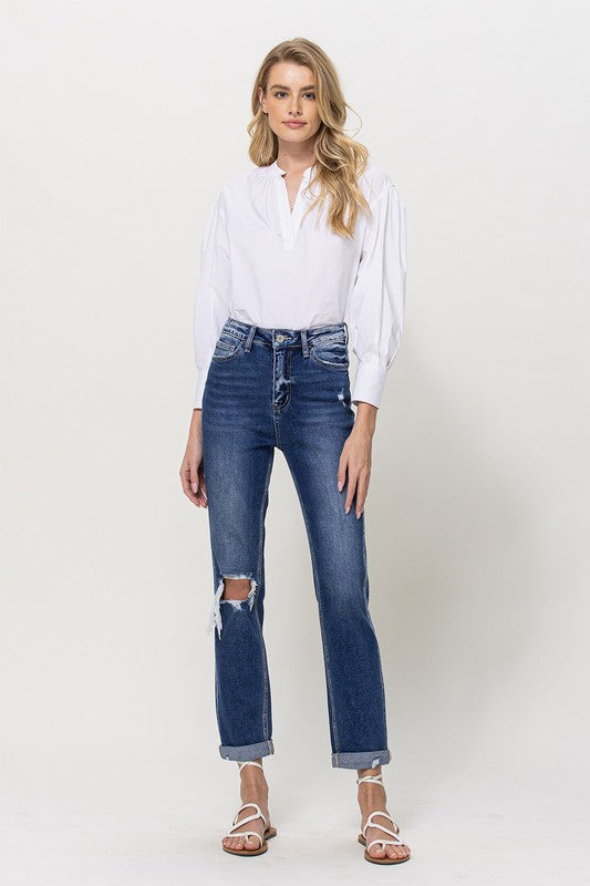 Shirley Distressed Slim Straight Jeans FINAL SALE