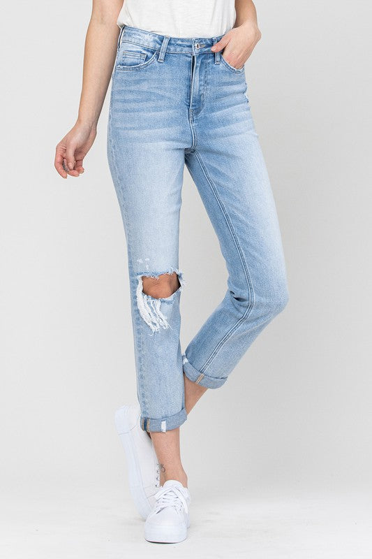 Shirley Distressed Slim Straight Jeans FINAL SALE