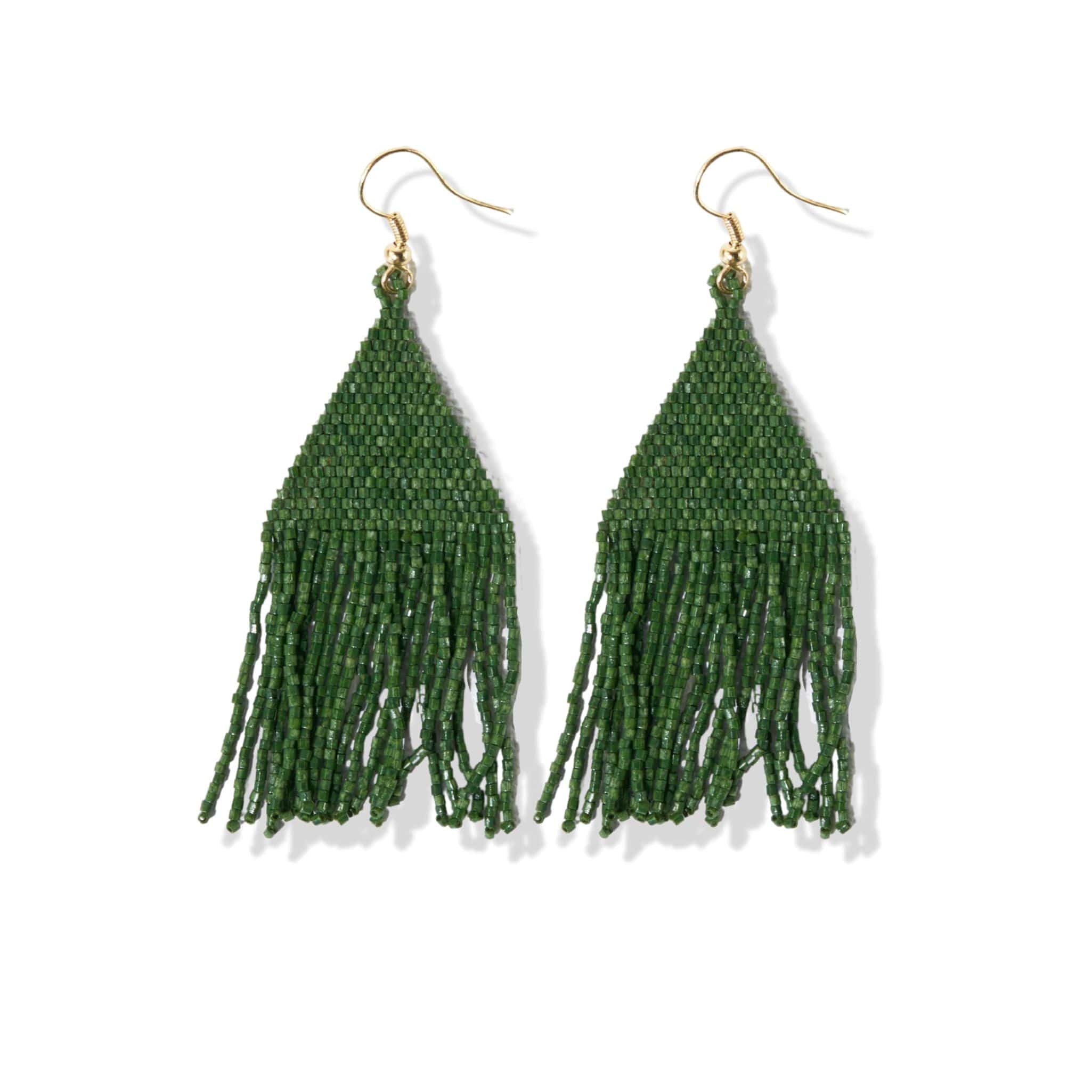 Emerald Luxe Petite Fringe Earrings