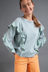 Florence Ruffle Sweatshirt FINAL SALE