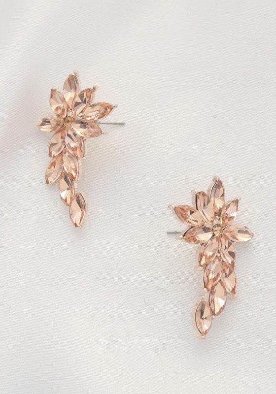 Flower Marquise Stone Earrings FINAL SALE
