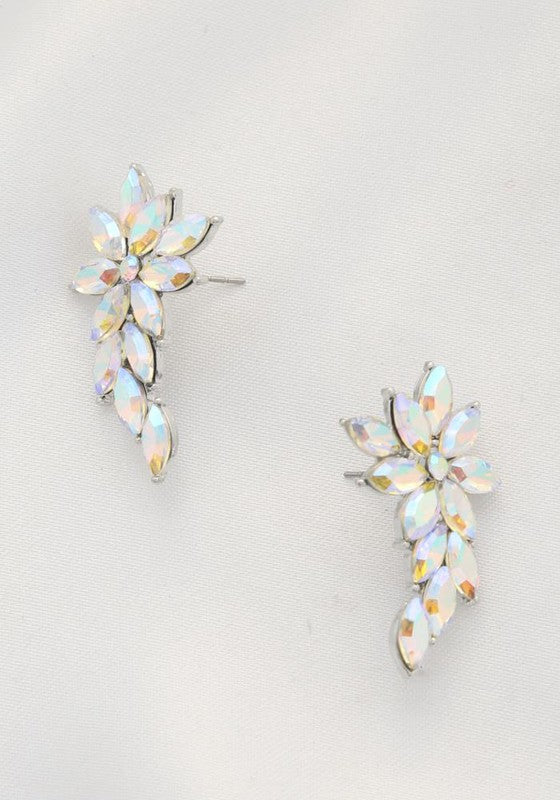 Flower Marquise Stone Earrings FINAL SALE