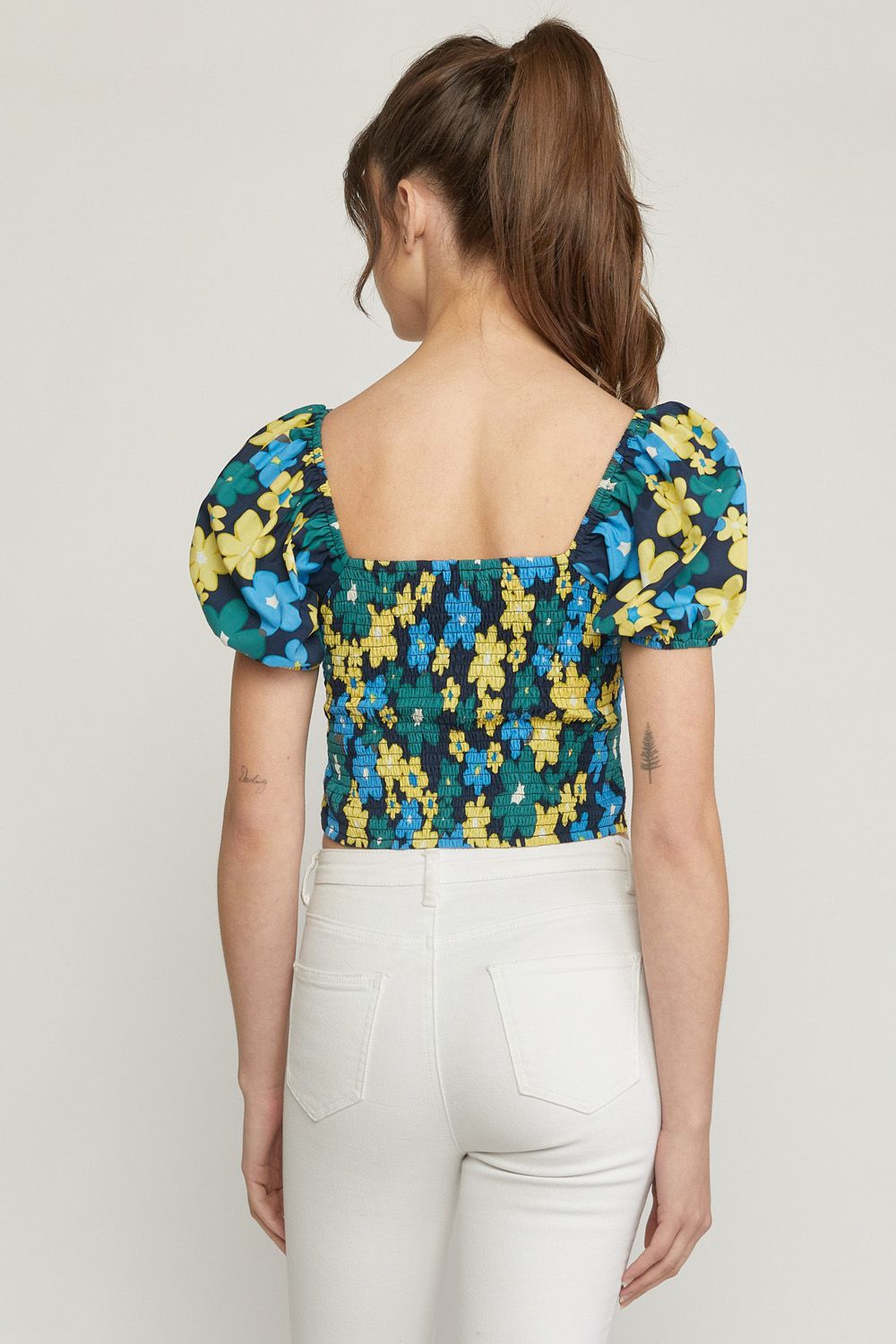 Hartley Floral Ruched Top FINAL SALE